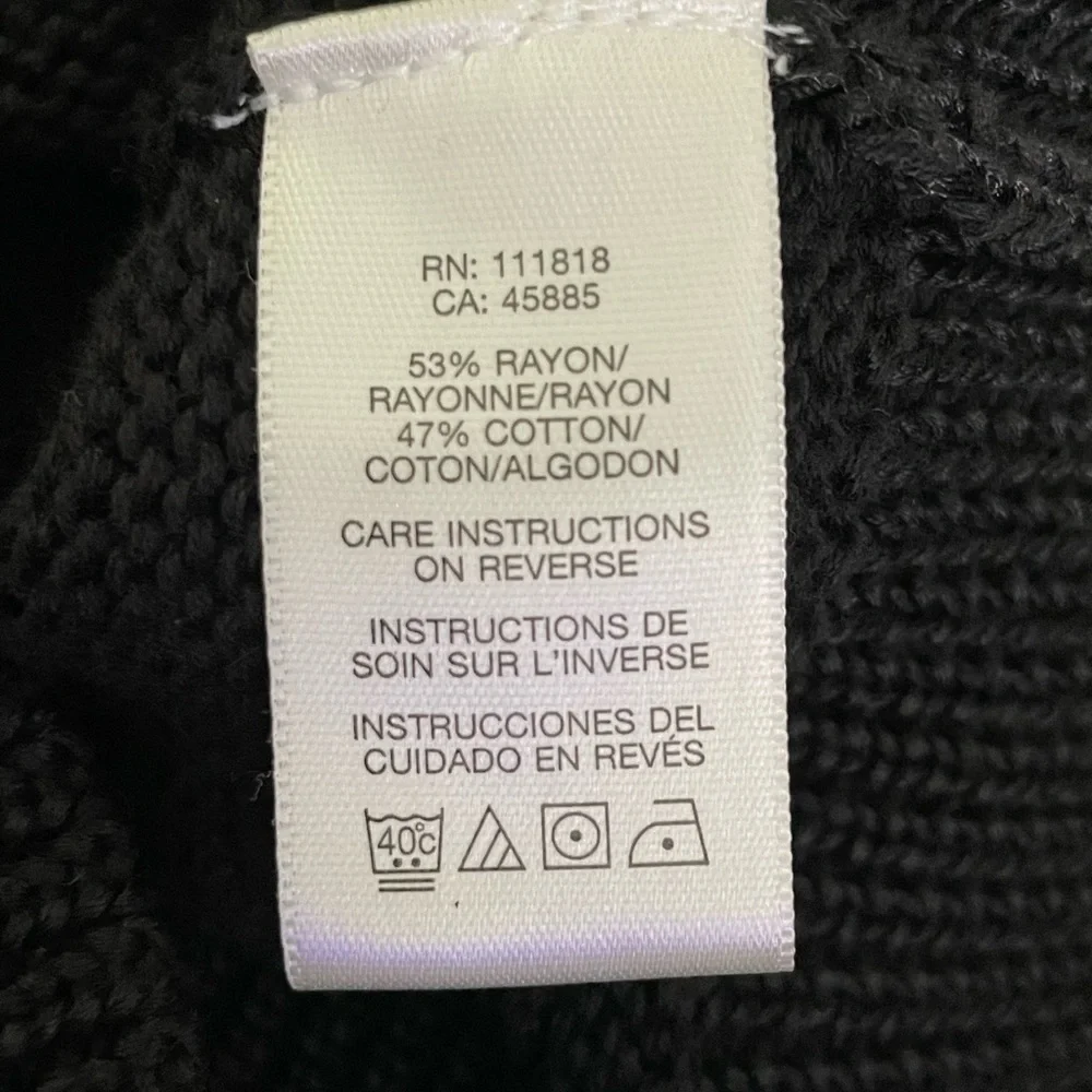 Michael Kors Black Chunky Knit Button Down Cardigan Sweater NWOT - Picture 11 of 12